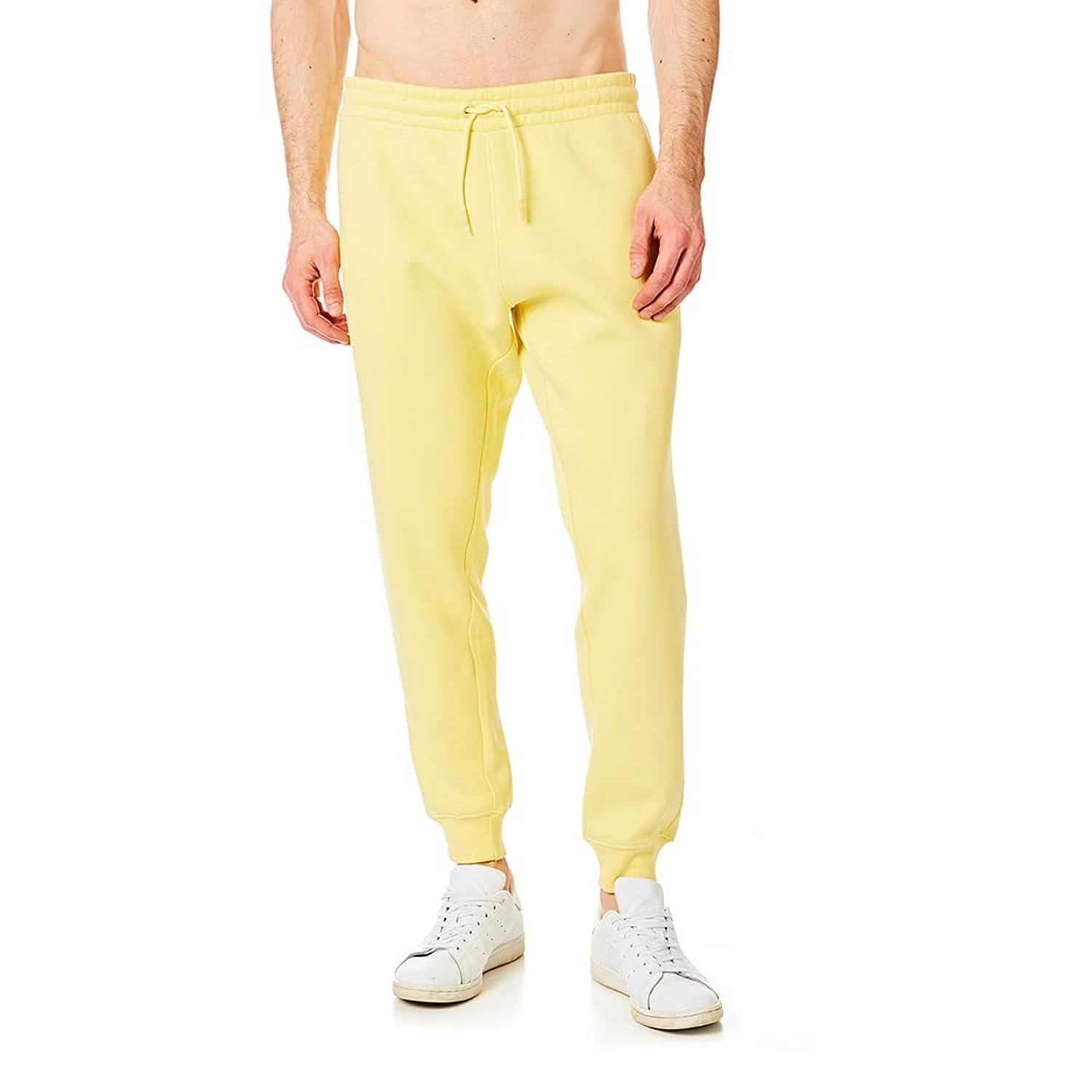 Ript Men's Yellow Soft Touch Sweatpants Loungewear Tracksuit Jogging Bottoms Cuffed Joggers,, M