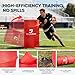 BELLAVENIR 4-Pack Pop Up Defender Dummy, Portable Foldable Training Equipment for Basketball, Football, Soccer Sports Blocking Drills Equipment