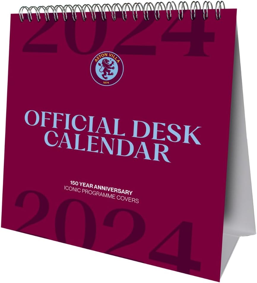 The Official Aston Villa FC 2024 Desk Easel Calendar