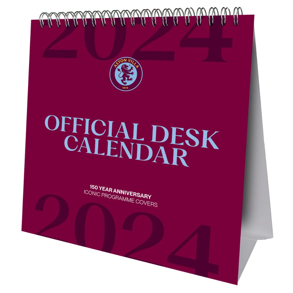 The Official Aston Villa FC 2024 Desk Easel Calendar