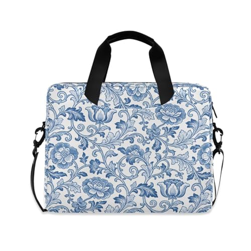 Bolso para Laptop Vintage Azul Rosado William Morris 15.6"