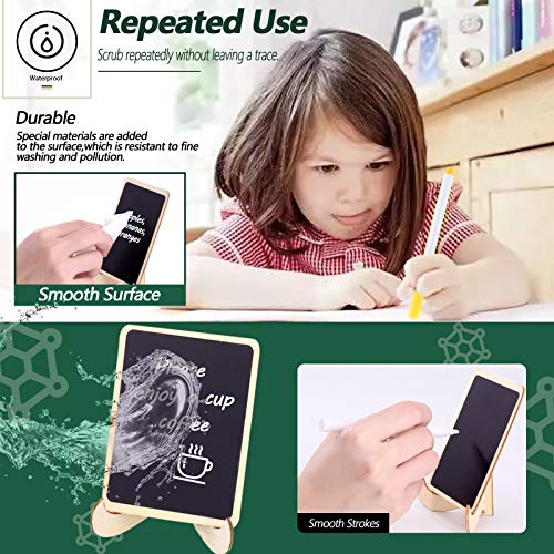 Keadic 35 Pcs Mini Wooden Chalkboards Signs With Chalk Marker, Small Blackboard Chalkboard Labels With Stand Easels For Message Board Signs, Weddings, Party, Special Event Decorations (Floral) #TOP5