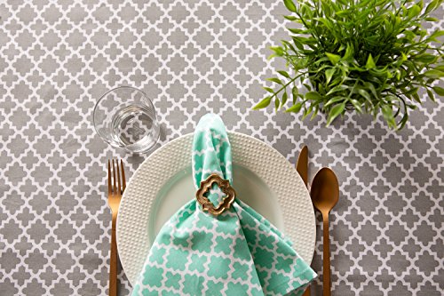 Dii Lattice Tabletop Collection, Tablecloth, 70" Round, Gray #TOP5
