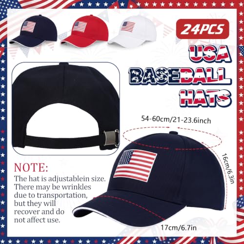 Image of Shyyween American Flag Baseball Hats 4th of July Hats 250 Anniversary Adjustable Patriotic Baseball Cap for Veterans Day