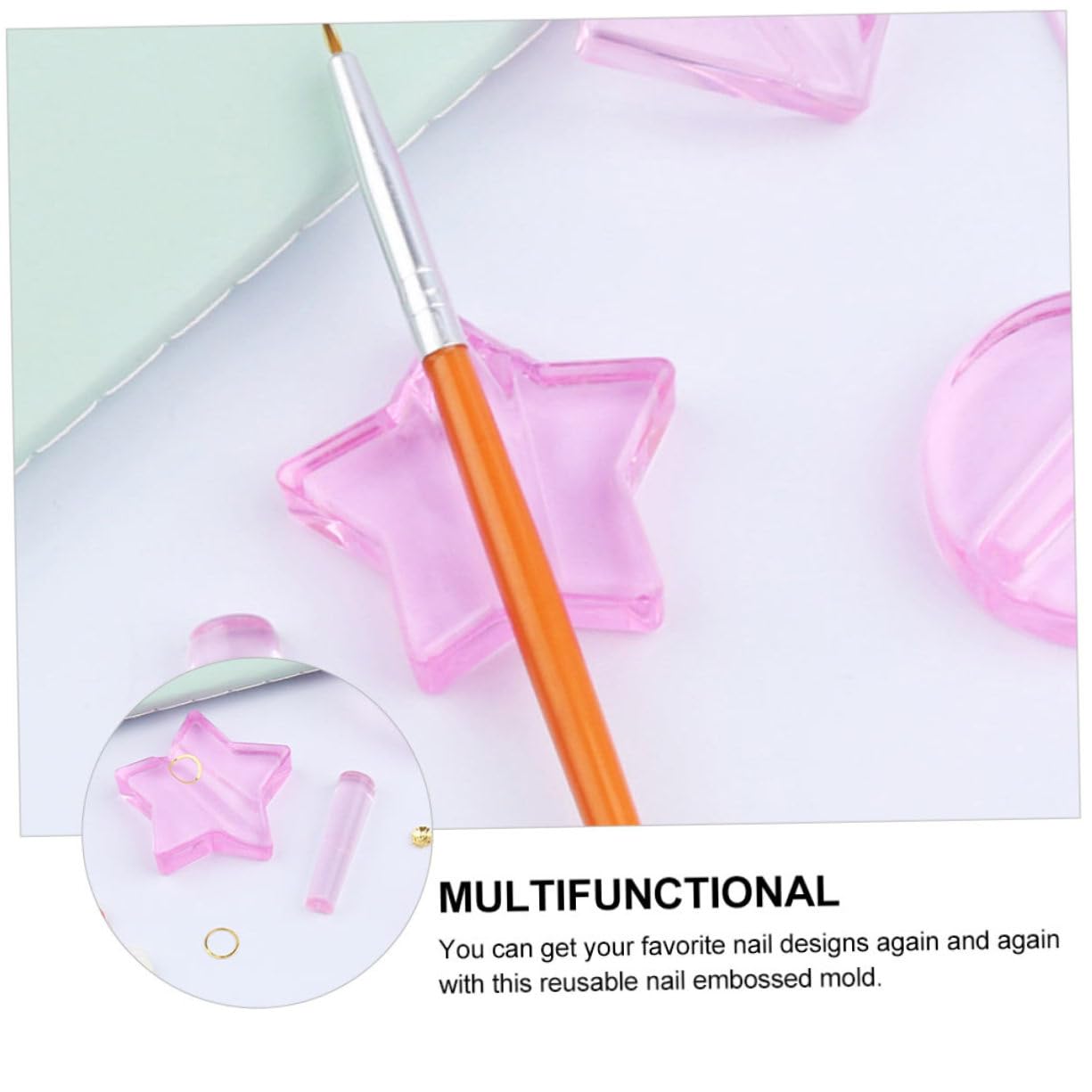 NUOBESTY 20pezzi Stampo Per Goffratura Unghie Di Mold Per Nail Art Con Design Diverse Strumento Per Manicure Per Creare Fantastici Motivi Su Unghie Facile Da Usare Per Donne e Ragazze
