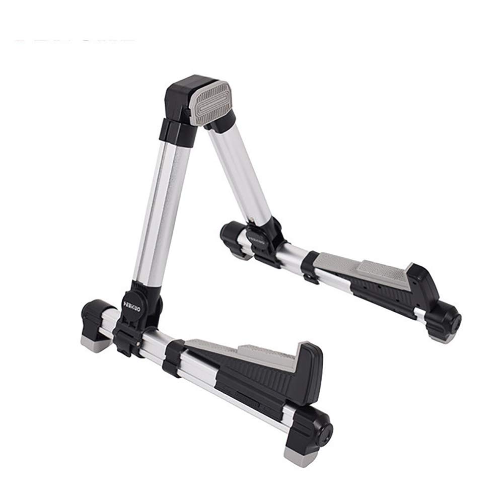 EASTROCK Supporto per Chitarra, piano per chitarra elettrica, chitarra acustica e basso, tripode in legno massiccio con supporto a collo singolo, design stabile per Home Studio (Noce Color