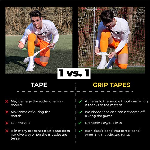 PASTE ยฎ Shin guard straps soccer silicone for adult men women kids children & youth blue, Shinguard holders, pads & stays - Image 3