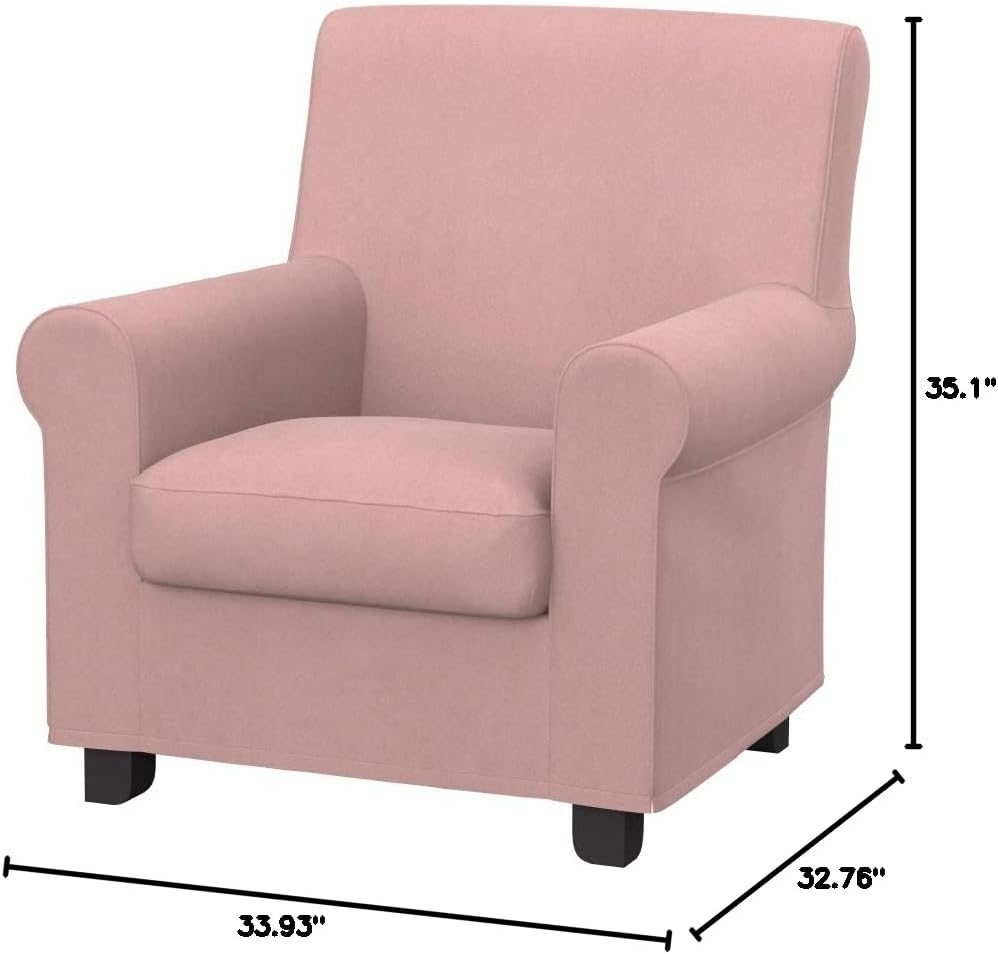 Soferia Replacement Compatible Cover for Gronlid Armchair, Fabric Majestic Velvet Blush Pink
