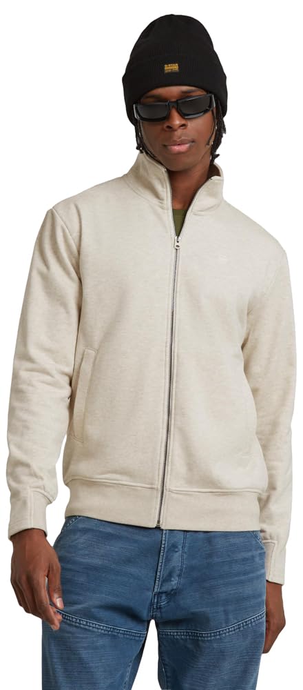 G-Star Men's Nifous Zip Thru Sweater, Multicolour (whitebait htr D25122-D566-6030), L