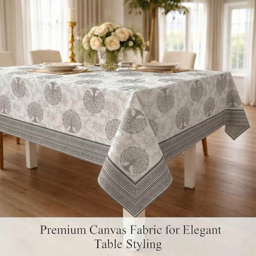 Image of STITCHNEST 'Tavola Luxe Series' Dining Table Cover 60x90 Inches | 6 Seater - 8 Seater Rectangular Dining Table Cover | Premium Fabric, Washable & Colour Fast