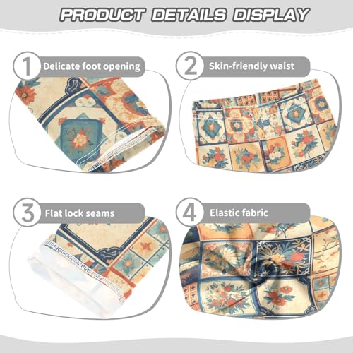 KLL Seamless Tiles Portuguese Spanish Italian Toddler Girls Athletic Leggings Comfortable High Waisted Yoga Pants Running3