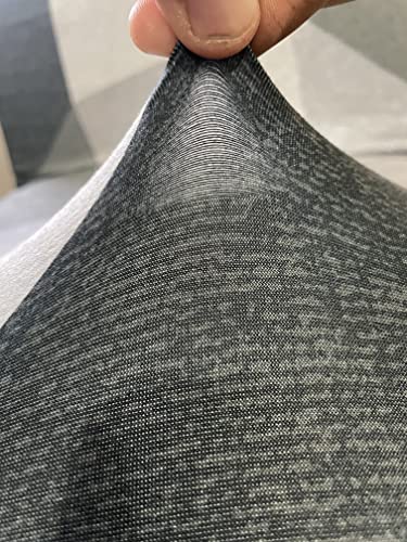 Image of House of Quirk Elastic Chair Cover Stretch Removable Washable Short Dining Chair Cover Protector Seat Slipcover (Pack of 2, Grey Dark Grey Prism)