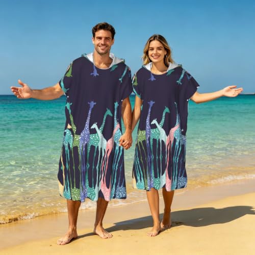 Poncho à capuche serviette de plage microfibre peignoir à langer