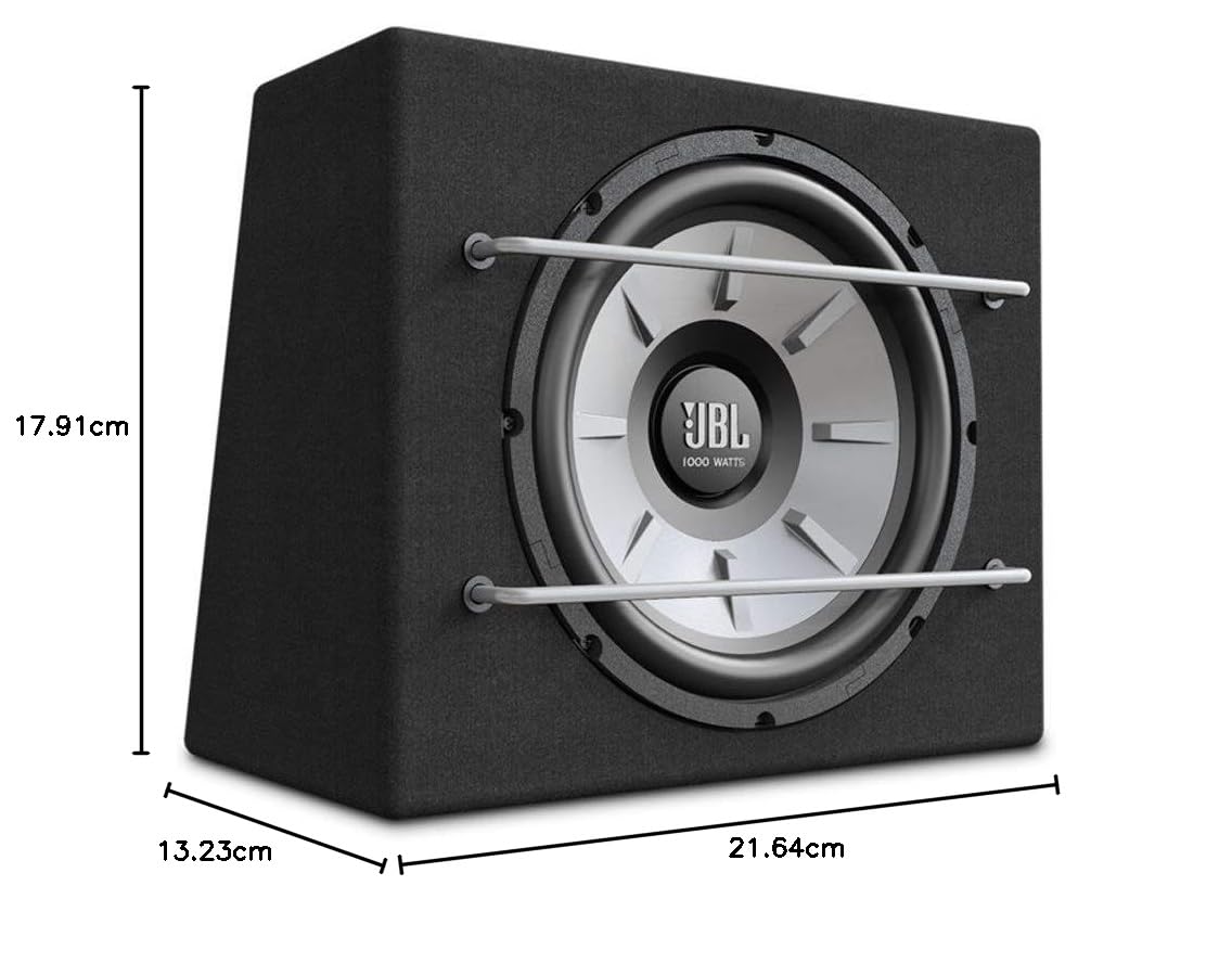 JBL Stage 1200B Subwoofer caisson de basse voiture - 1000 Watt Harman Kardon - 12'' (30cm) JBL Caisson clos compact avec subwoofer