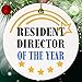 Congratulation Gift for Resident Director Ornament Cirle Ceramic - The Awesome Resident Director of The Year