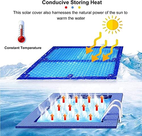 Cubierta de Piscina Solar Manta de Aislamiento térmico de Burbujas de Servicio Pesado con Ojales Anti-evaporación a Prueba de Polvo para bañeras de hidromasaje y spas