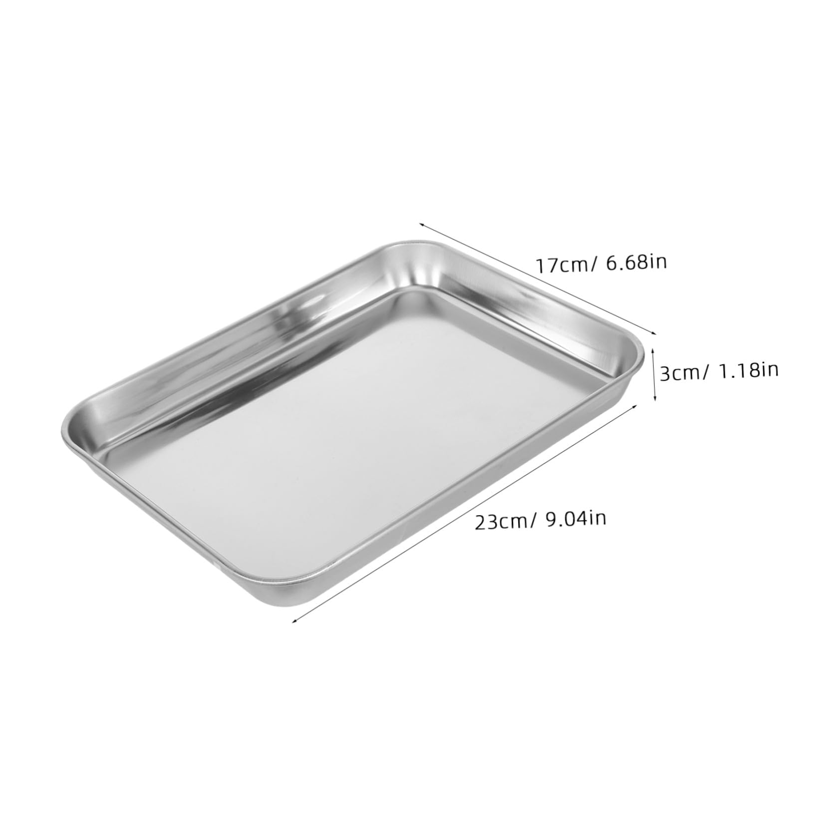 Toyvian Plaque de Cuisson Acier Inoxydable Moule Pâtisserie Réutilisable Antirouille Plateau de Cuisson Lisse et Résistant pour Gâteau Sushi et Barbecue Dimension