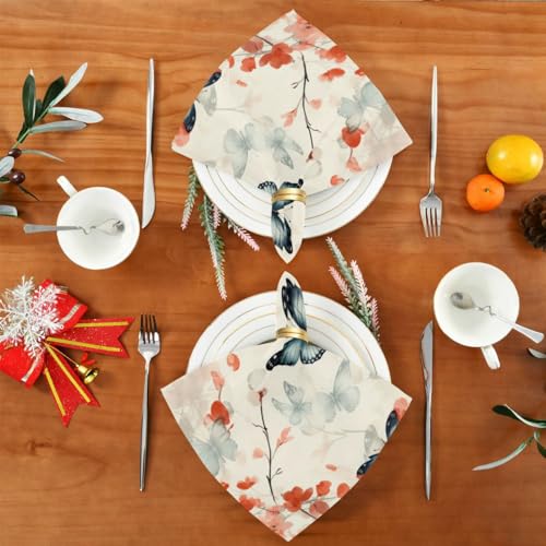 Set de 6 Servilletas de Tela Mariposas 20x20 pulgadas miniatura 5