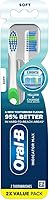 Oral-B Pro Health Soft Manual Toothbrush 2-Pack: Indicator Bristles Fight Plaque & Tartar, Gentle on Gums
