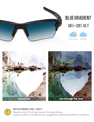Image of BLAZERBUCK Anti Salt Replacement Lenses & Sock Kit for Oakley Flak 2.0 XL OO9188 Sunglasses