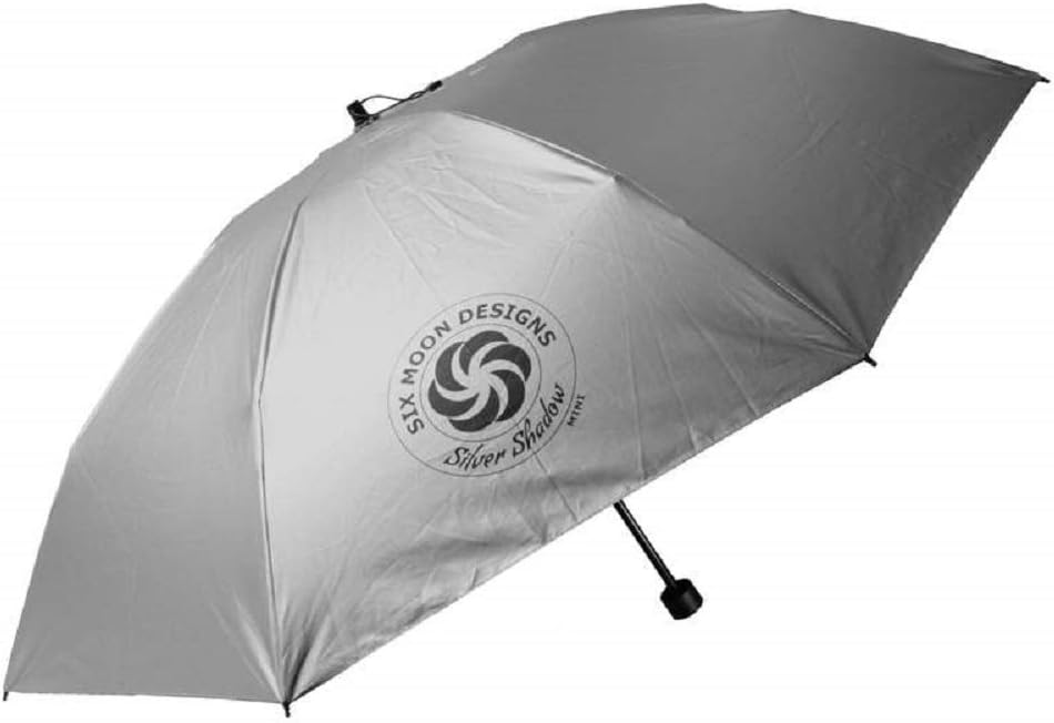 Six Moon Designs Silver Shadow Mini – Ultralight Collapsible Trekking Umbrella – UPF 50+ Sun & Rain Protection – 6.8 oz Compact Folding Parasol for Hiking, Travel, and Daily Commute