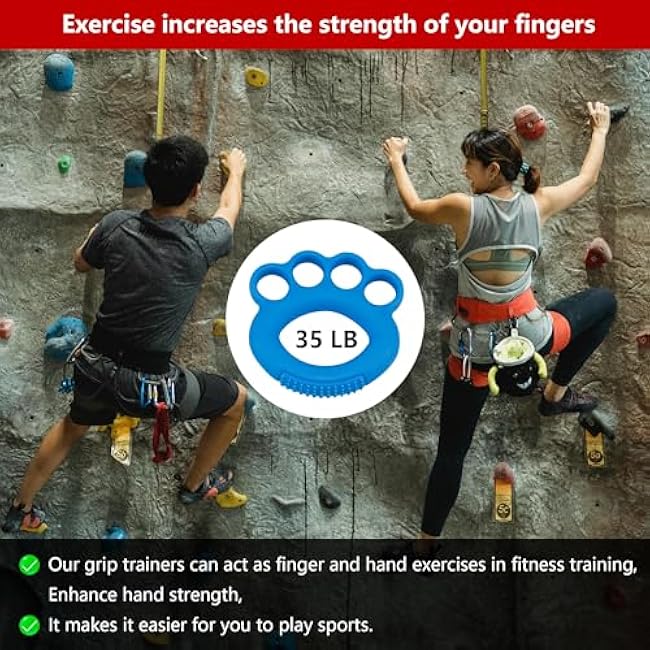 Finger Exerciser, Hand Grip Strengthener,Grip Strength Trainer£¬(Blue-35 LB)