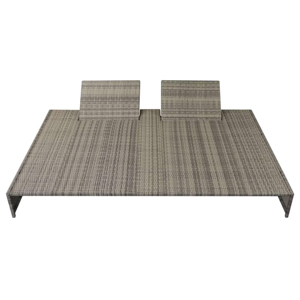Juego de muebles de jardín modulares de 5 piezas, con respaldo ajustable, incluye cojines y cojines, color gris