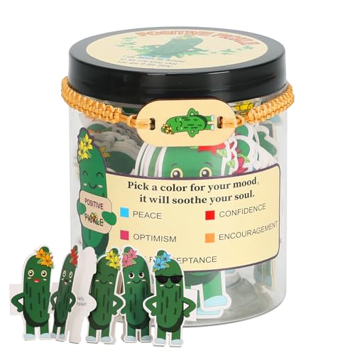 MEBRUDY 90 Positive Pickle Affirmation Cards Jar with NFC Graduation Gifts Birthday Gifts for Mom Women Teenage Adults Teachers Sisters Friends Teen Girl Cute Trendy Stuff