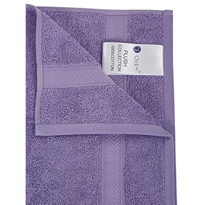 CASALINO Plüsch-Handtuch-Set, 100 % Baumwolle, sehr saugfähig, superweich, weich und plüschig, 500 g/m² (24-teiliges Waschhandtuch-Set, lila) – Bild 5