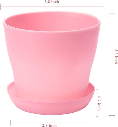 Miniatura 2 de TDHDIKE 10 macetas de plástico para interiores, mini plántulas de flores, maceta de viveromacetamaceta con paleta, contenedores decorativos modernos