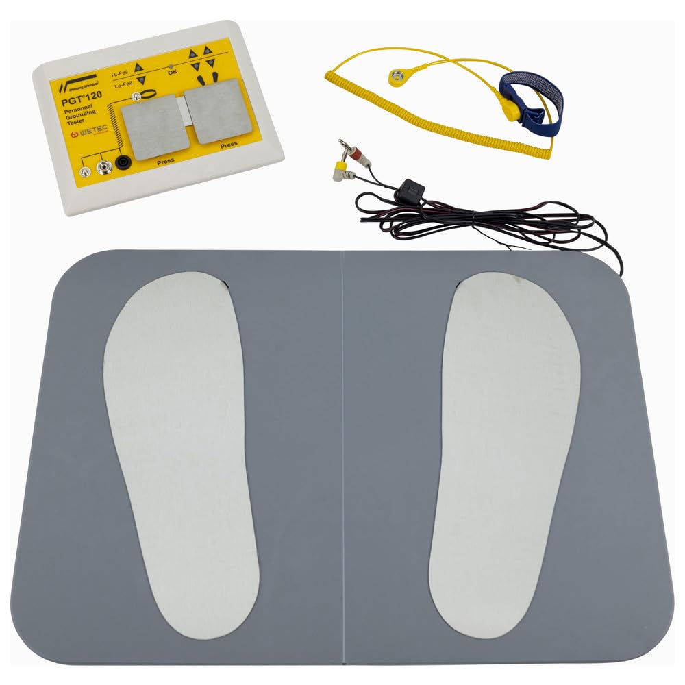 WETEC Zugangsüberwachung PGT 120 Edition, ESD (Zutrittskontrolle) Prüfspannung: 30/50/100 V/DC/Abmessung L x B x H: 200 x 150 x 65 mm, Testergebnis wird optisch und akustisch signalisiert