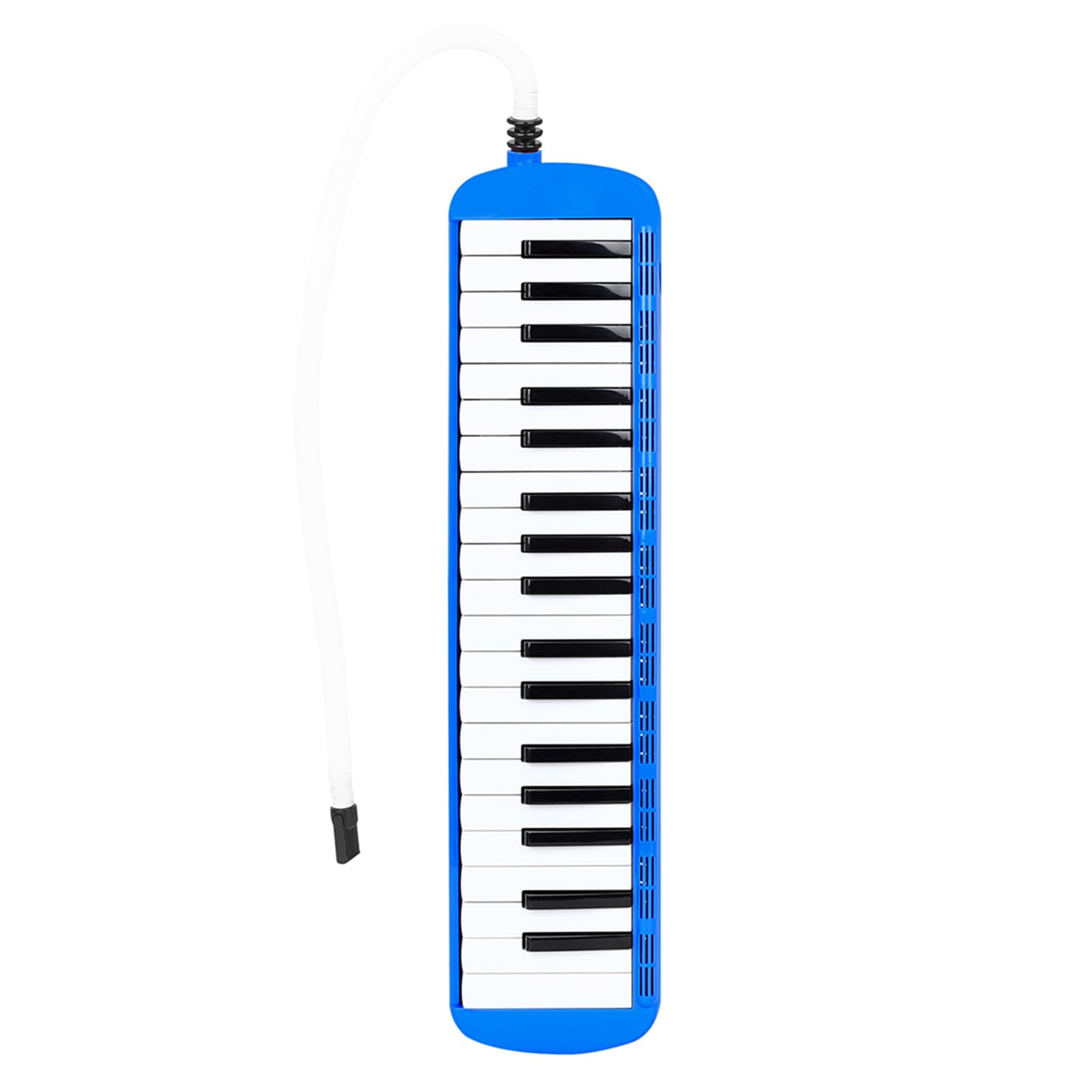 POENVFPO Melodica, Instrument à Clavier 37 Touches avec Plaque à Anches en Laiton, 2 Tubes et 2 Embouts, étui Rigide en EVA épais, pour Enfants et Adultes, Performance en Classe (BLUE)