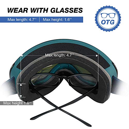 image for ZIONOR X4 PRO Ski Goggles - Magnetic Snowboard Goggles - Interchangeab