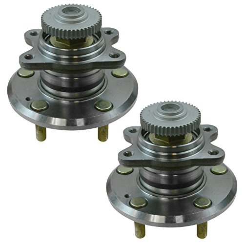 Image of TRQ Rear Left and Right Wheel Bearing and Hub Assembly Set 2 Piece Compatible with 2006-2009 Hyundai Sonata 2006 Kia Optima 4 Wheel ABS Brakes 5 Lug Wheels 2007-2008 Optima 2009-2010