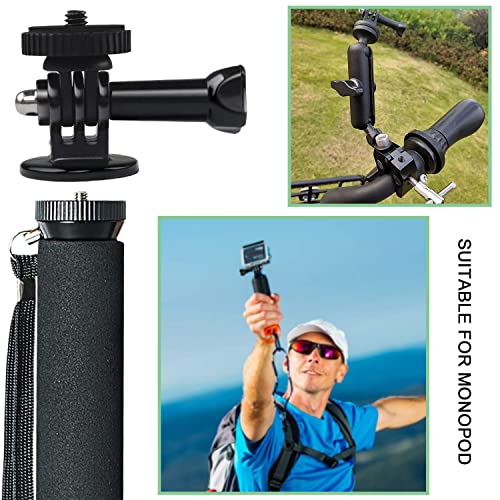 Stativ Mount Adapter Aluminium Stativ Adapter Tripod Mount Adapter Stativadapter mit Knurled Screws Kamera Halterung Zubehör Stativadapter für GoPro Hero 10, 9, 8, 7, 6, 5, DJI Osmo Action Kameras
