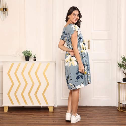 Image of MomToBe Women's Fit and Flare Knee Length Dress