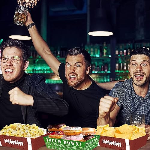 50Pcs Football Party Favors & Supplies - Paper Food Tray, Disposable Serving Boats for Football Birthday Party & Superbowl Decor - Image 7