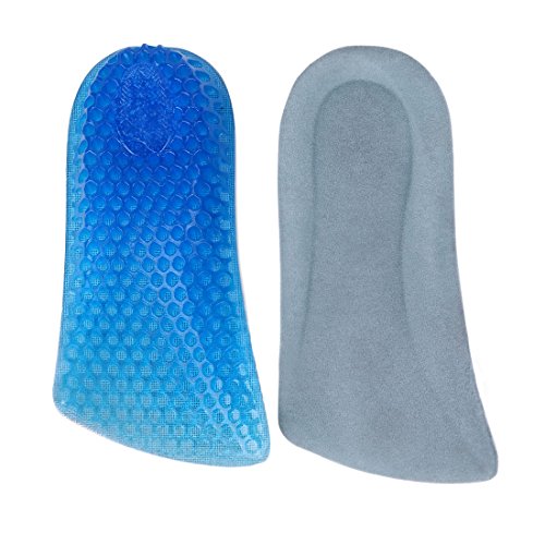 Plantillas elevadoras de talón de silicona uxcell 2.5cm azul miniatura 5