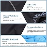 Sillictor Cycling Shorts Mens Gel Padded Cycle Shorts Mens Quick Dry Compression Mountain Bike Undershorts for Men Spinning Bicycle Underwear Liner,Sweat Wicking Breathable,qk02 Grey Line L - Image 5