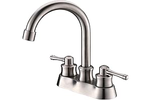 2 Handle Bathroom Faucet Brushed by Teekia