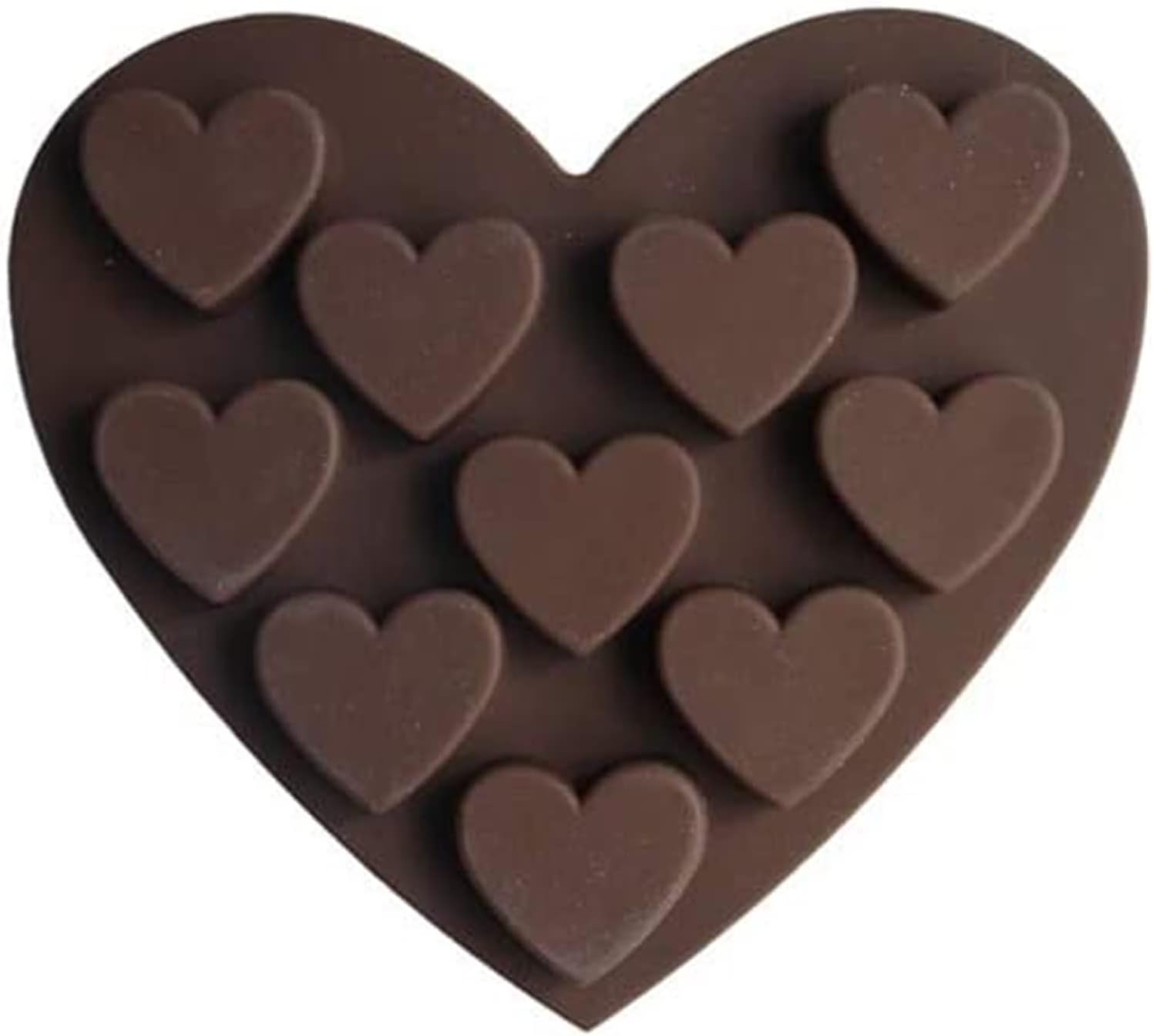 Cake Tin， Non-Stick Cake Mould, Baking Tools Baking Mold,Cake Mould,Food Grade Summer 10 Cavity Heart Shape Silicone Ice Cube Mold Cake Decorating Fondant Mold Chocolate Mould Kitchen Tools 2PCS Molds