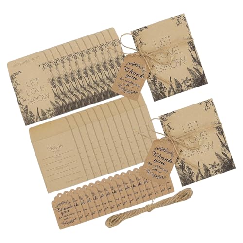 Cordón para envolver regalos con sobres de felicitación preimpresas para detalles de invitados