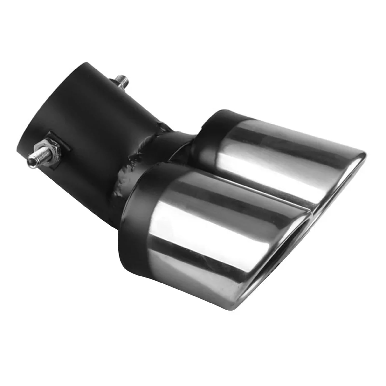Car Silencer Rura wydechowa z podwójnym wylotem do samochodu skośna walcowana krawędź ze stali nierdzewnej końcówka rury wydechowej uniwersalny tłumik(Type 2)