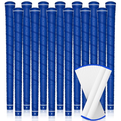 Lehui Golf Grips Set of 13 (Free 13 Tapes) Hybrid Golf Club Grips, Standard/Mdisize, 6 Colors Optional. (blue, Standard)
