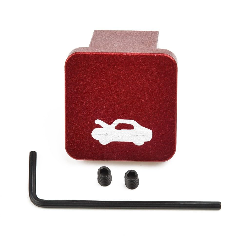 Motorhauben-Öffner Kit für Honda Civic CR-V Element Ridgeline | Lenkhebelverriegelung mit Lasermuster | Passend für Modelle 1996-2014 | Rot