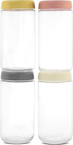 Miniatura 15 de Tarro de aderezo de ensalada de 2 onzas, paquete de 8, hermético, a prueba de fugas, pequeño tarro de salsa de vidrio con tapas, reutilizable para 2