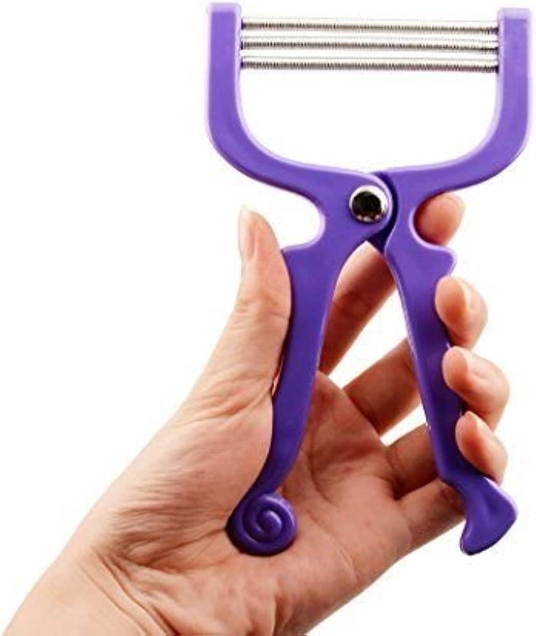 3 Spring Handheld Face Roller Epilator Hair Removal Remover Facial Beauty Tool (Blue)