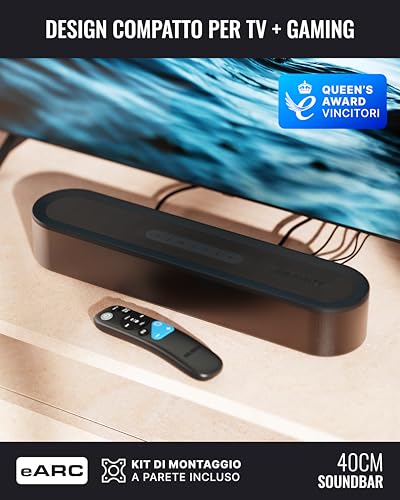 Majority Bowfell Halo Soundbar Tv | 230W Casse Per Tv Con Hdmi Earc | Dolby Surround Home Theater 5.1 Wireless Impianto Audio Con Subwoofer E Altoparlanti Satellitari | Soundbar Pc Bluetooth 5.3 - 6