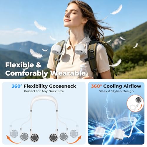 Ventilador de cuello portátil para combatir las olas de calor sin sufrir ruidos 7