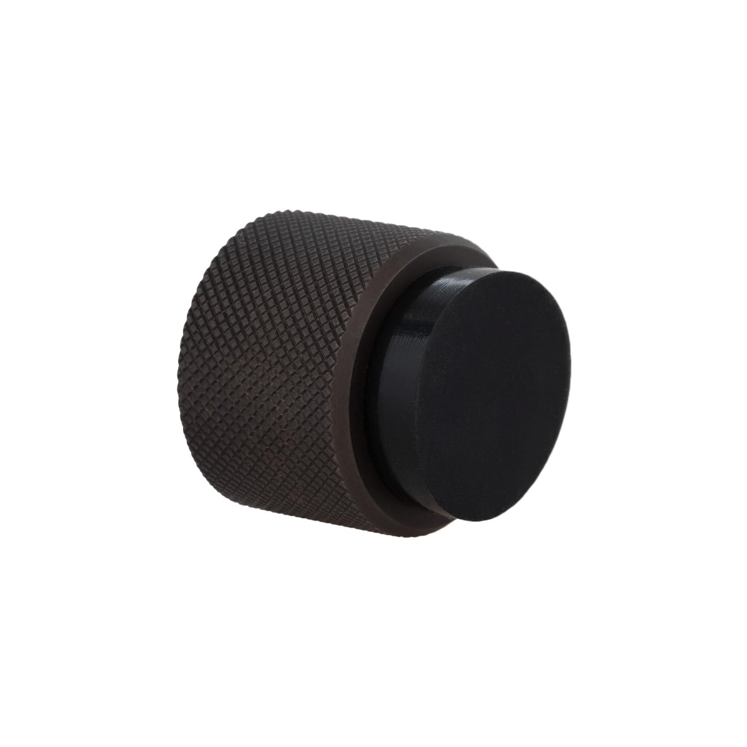 EVI Herrajes | Designer Wall Door Stop - Diamond Knurled - 28x28mm - Rustic Brass - Adhesive and Screw Mounting